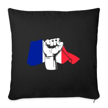 Faust Français France - Housse de coussin décorative 45 x 45 cm - noir - Devant