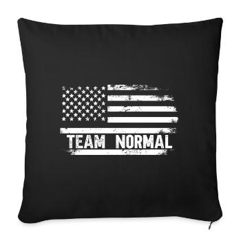Team Normal - Sofakissenbezug 45 x 45 cm - Schwarz - Vorne