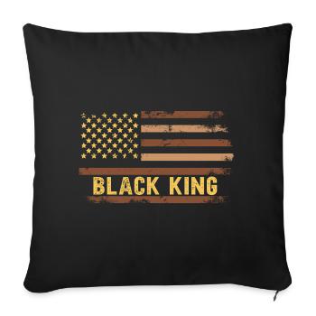 Black King - Sofa pillowcase 17,3'' x 17,3'' (45 x 45 cm) - black - Front