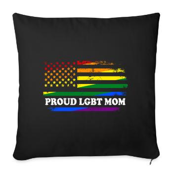 LGBT Proud Mother - Sofa pillowcase 17,3'' x 17,3'' (45 x 45 cm) - black - Front