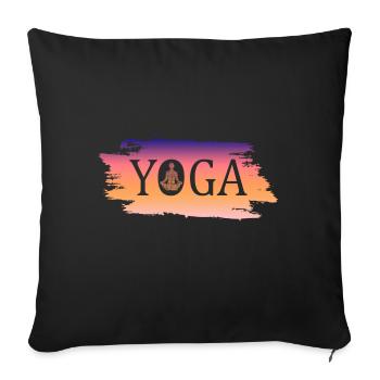 Yoga Namaste - Sofakissenbezug 45 x 45 cm - Schwarz - Vorne
