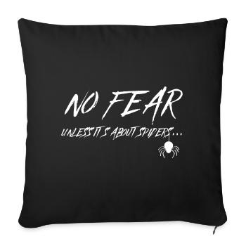 Pas de peur - Housse de coussin décorative 45 x 45 cm - noir - Devant