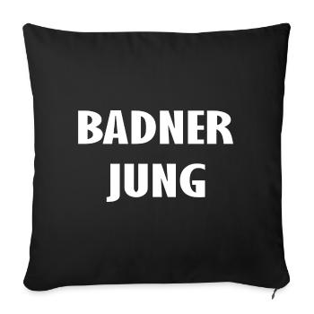 Badner Jung - Sofakissenbezug 45 x 45 cm - Schwarz - Vorne