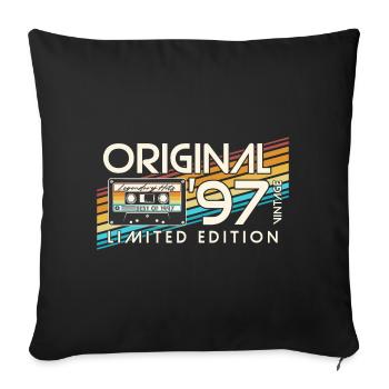 1997 Vintage Retro Birthday Gift - Sofa pillowcase 17,3'' x 17,3'' (45 x 45 cm) - black - Front
