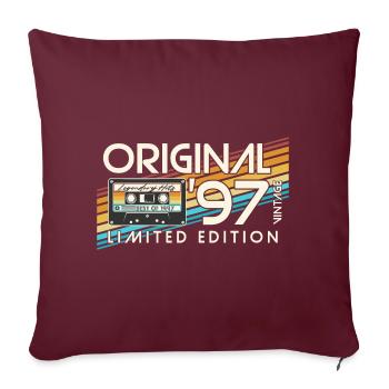 1997 Vintage Retro Birthday Gift - Sofa pillowcase 17,3'' x 17,3'' (45 x 45 cm) - burgundy - Front