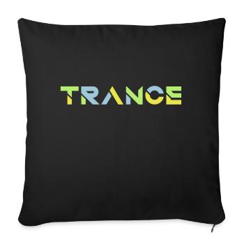 Conception de lettrage de transe de texte - Housse de coussin décorative 45 x 45 cm - noir - Devant