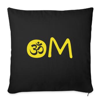 Om Chakra - Sofakissenbezug 45 x 45 cm - Schwarz - Vorne