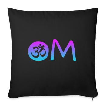 Om - Sofakissenbezug 45 x 45 cm - Schwarz - Vorne