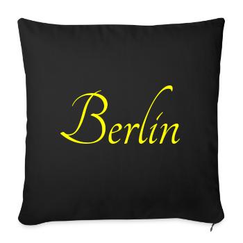 Berlin - Sofakissenbezug 45 x 45 cm - Schwarz - Vorne