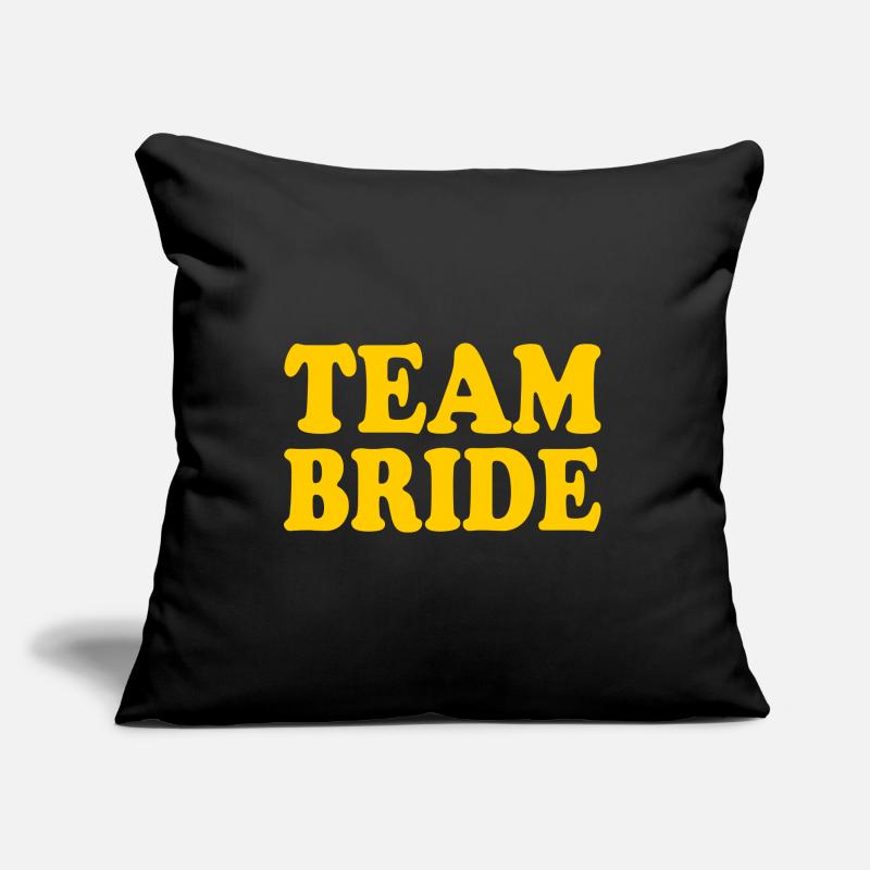 Team bride Housse de coussin décorative 45 x 45 cm