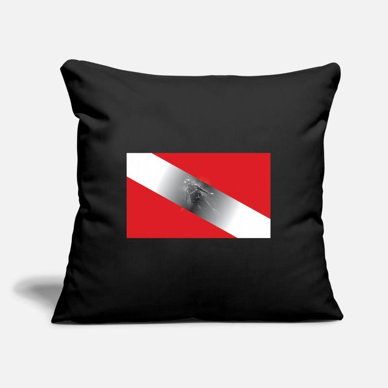 Flagg de plongée Housse de coussin décorative 45 x 45 cm