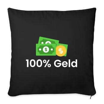 100% Geld - Sofakissenbezug 45 x 45 cm - Schwarz - Vorne