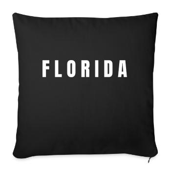 F L O R I D A, ÉTATS-UNIS Florida City - Housse de coussin décorative 45 x 45 cm - noir - Devant