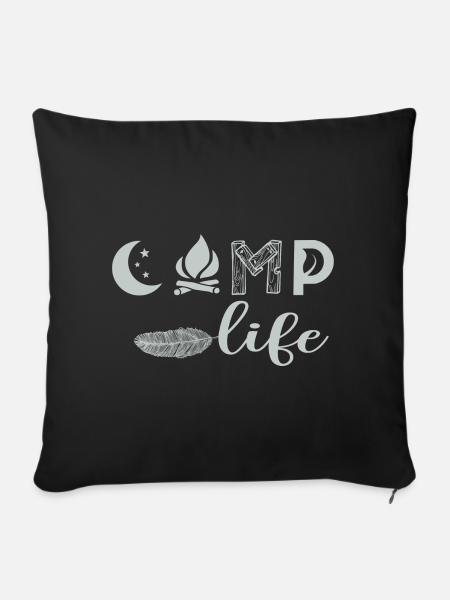 Camp live - Sofakissenbezug 45 x 45 cm - Schwarz