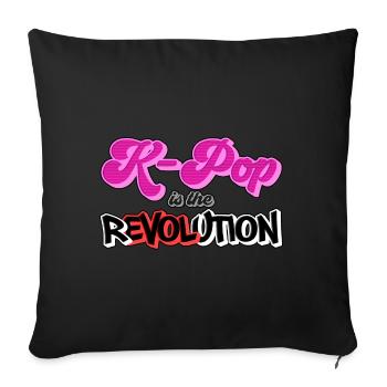 Révolution K-Pop Kpopfan - Housse de coussin décorative 45 x 45 cm - noir - Devant