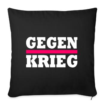 Gegen krieg - Sofakissenbezug 45 x 45 cm - Schwarz - Vorne