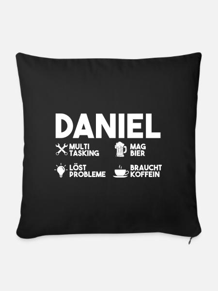 Daniel - Sofakissenbezug 45 x 45 cm - Schwarz