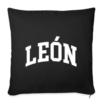León - Sofa pillowcase 17,3'' x 17,3'' (45 x 45 cm) - black - Front