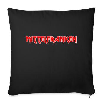 Fashionable home MITTELFRANKEN Metal-Design - Sofa pillowcase 17,3'' x 17,3'' (45 x 45 cm) - black - Front