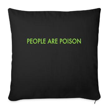 Les gens sont poisin - Housse de coussin décorative 45 x 45 cm - noir - Devant