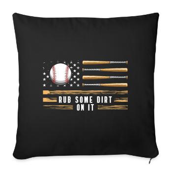 Baseball Player Winner America Team - Sofa pillowcase 17,3'' x 17,3'' (45 x 45 cm) - black - Front