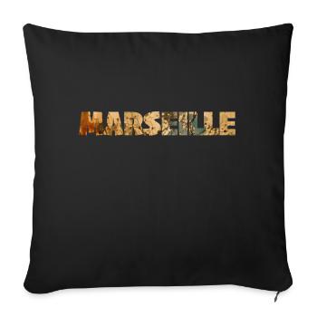 MARSEILLE COLORFUL - Sofa pillowcase 17,3'' x 17,3'' (45 x 45 cm) - black - Front