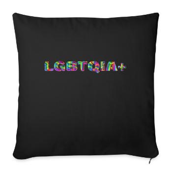 LGBTQI 3 - Housse de coussin décorative 45 x 45 cm - noir - Devant