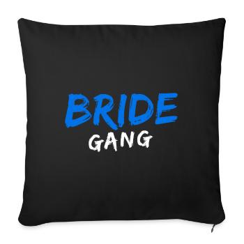 Bridle Gang Blue W - Sofa pillowcase 17,3'' x 17,3'' (45 x 45 cm) - black - Front