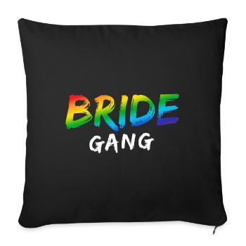 Bridle Gang Rainbow W - Sofa pillowcase 17,3'' x 17,3'' (45 x 45 cm) - black - Front
