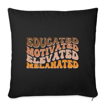 Instruit Motivé Élevé Mélané - Housse de coussin décorative 45 x 45 cm - noir - Devant