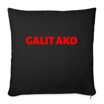 Filipino Sprache ich bin wütend - Sofakissenbezug 45 x 45 cm - Schwarz - Vorne
