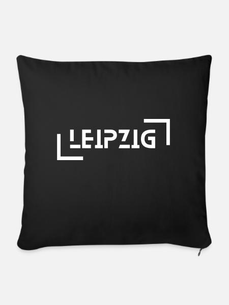 Leipzig - Sofakissenbezug 45 x 45 cm - Schwarz