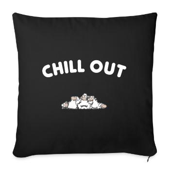 Chill out - Sofakissenbezug 45 x 45 cm - Schwarz - Vorne