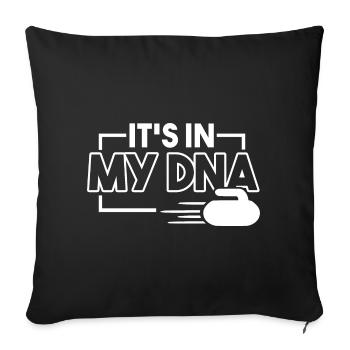 Curling Curling Is In My DNA - Sofa pillowcase 17,3'' x 17,3'' (45 x 45 cm) - black - Front