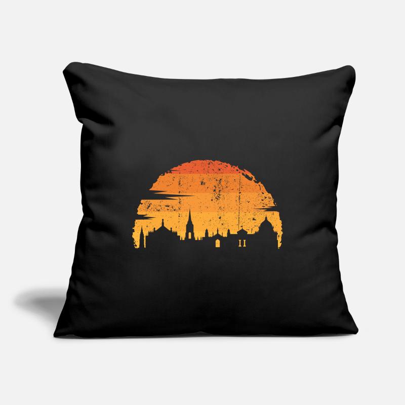 Sunset Skyline Silhouette Sofa pillowcase 17,3'' x 17,3'' (45 x 45 cm)