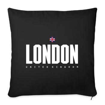 London Bold Bloc UK Flag - Sofa pillowcase 17,3'' x 17,3'' (45 x 45 cm) - black - Front