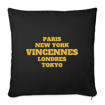 Vincennes Style - Unique streets, unique style. - Housse de coussin décorative 45 x 45 cm - noir - Devant