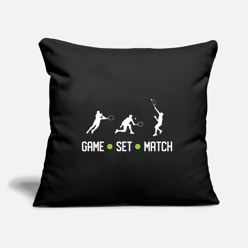 Tennis - Match de jeu Housse de coussin décorative 45 x 45 cm