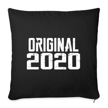 2020 Vintage Cadeau Anniversaire Rétro Cadeau 2020 - Housse de coussin décorative 45 x 45 cm - noir - Devant