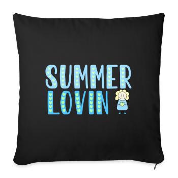 Summer lovin - Sofakissenbezug 45 x 45 cm - Schwarz - Vorne