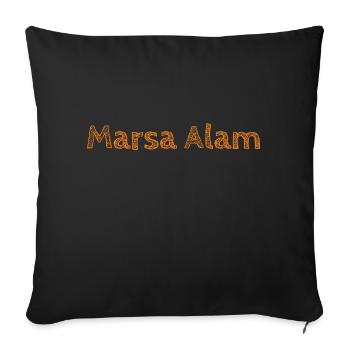 Vacances Marsa Alam Égypte - Housse de coussin décorative 45 x 45 cm - noir - Devant