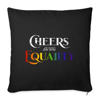 Love is Love, Gay Pride, LGBTQ+ - Sofa pillowcase 17,3'' x 17,3'' (45 x 45 cm) - black - Front