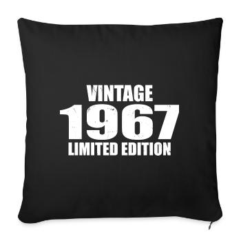 Vintage 1967 Geburtstag 1967 - Retro 1967 - Sofakissenbezug 45 x 45 cm - Schwarz - Vorne