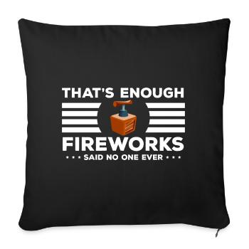 Pyro Football Fireworks - Sofa pillowcase 17,3'' x 17,3'' (45 x 45 cm) - black - Front