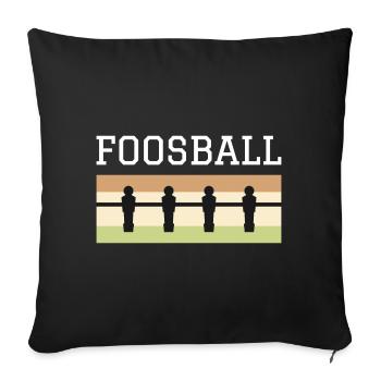 Foosball retro - Sofa pillowcase 17,3'' x 17,3'' (45 x 45 cm) - black - Front
