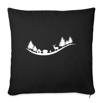 winter - Sofa pillowcase 17,3'' x 17,3'' (45 x 45 cm) - black - Front