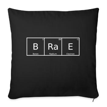Brae Name Vorname Chemie Periodensystem Elemente - Sofakissenbezug 45 x 45 cm - Schwarz - Vorne