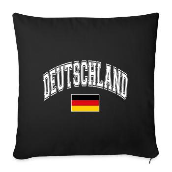 Germany Flag - Sofa pillowcase 17,3'' x 17,3'' (45 x 45 cm) - black - Front