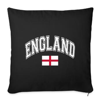 England Flag - Sofa pillowcase 17,3'' x 17,3'' (45 x 45 cm) - black - Front