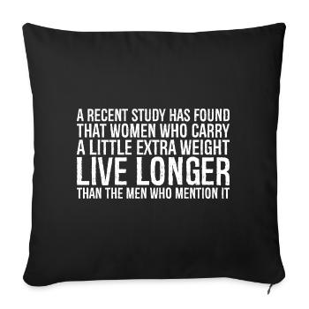 a recent study has found that women who carry a - Sofa pillowcase 17,3'' x 17,3'' (45 x 45 cm) - black - Front
